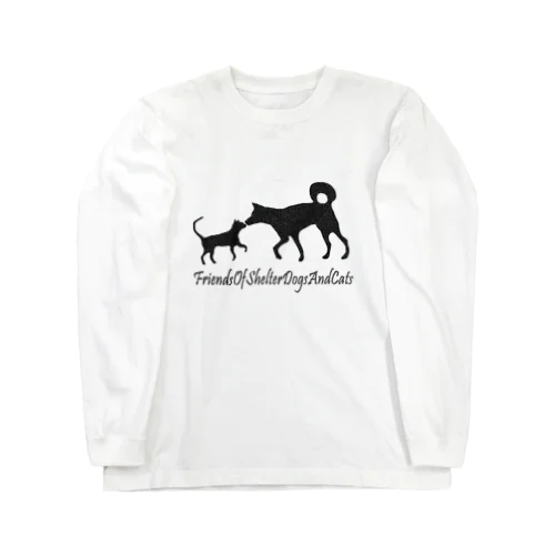 保健所犬猫応援団 롱 슬리브 티셔츠
