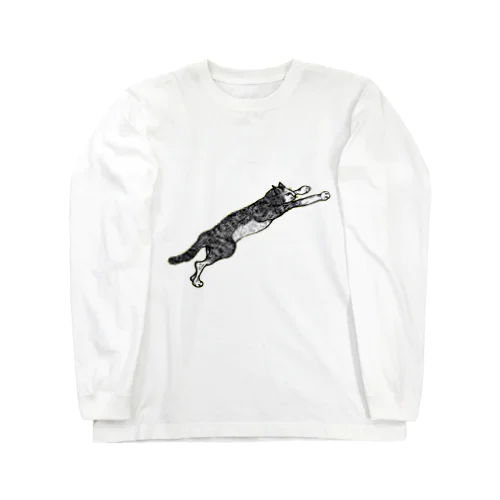 猫飛ぶ Long Sleeve T-Shirt