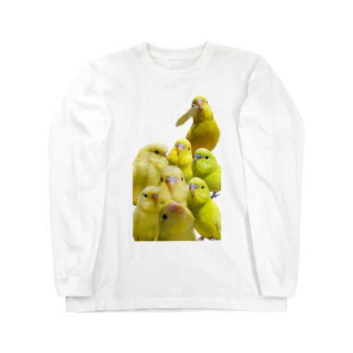 セキセイインコ　てつお大量発生シリーズ Long Sleeve T-Shirt