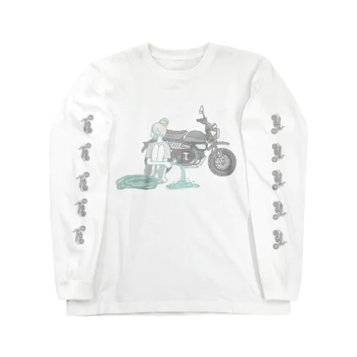 夏の気配　透明　モンキー125 Long Sleeve T-Shirt