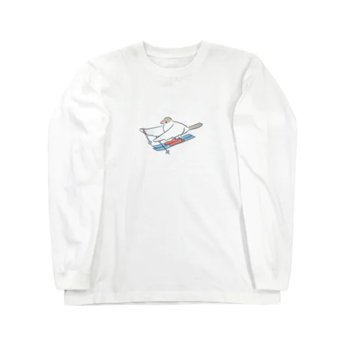 文鳥スキーヤー Long Sleeve T-Shirt