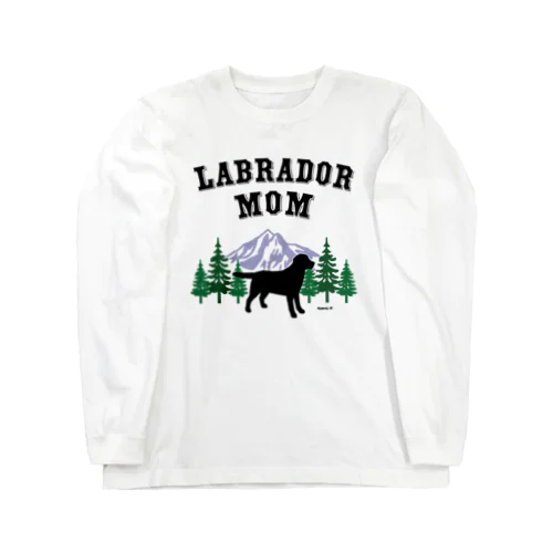 Labrador Mom ブラックラブラドール Long Sleeve T-Shirt