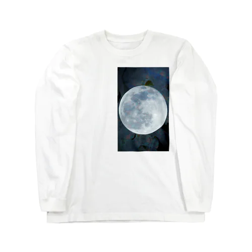 moon light, flower night ロングスリーブTシャツ