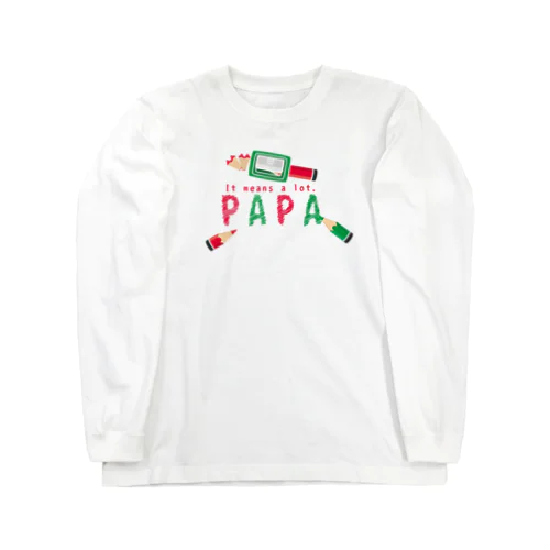 ちびた色鉛筆 PAPA*A ロングスリーブTシャツ