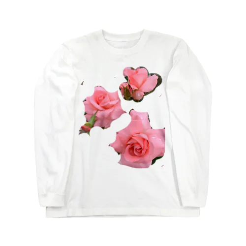 薔薇 ロングスリーブTシャツ