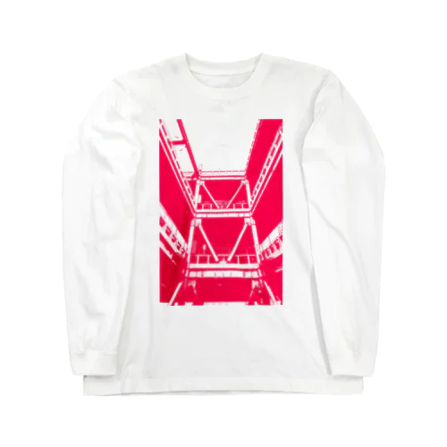 パーキングエリア マゼンタ Long Sleeve T-Shirt