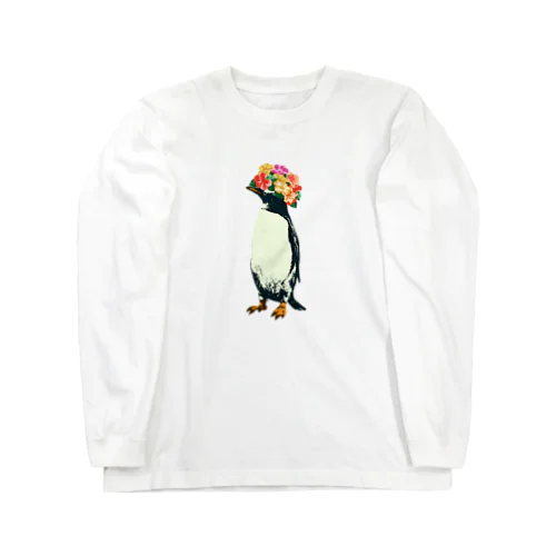 flower penguin ロングスリーブTシャツ