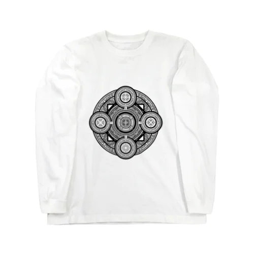 魔法陣#001黒字 Long Sleeve T-Shirt