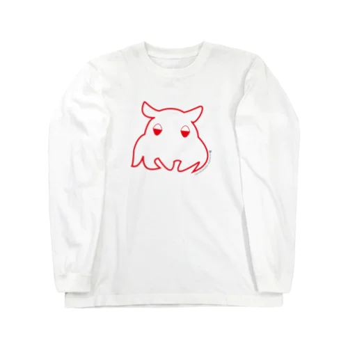 ねむいメンダコ赤 Long Sleeve T-Shirt