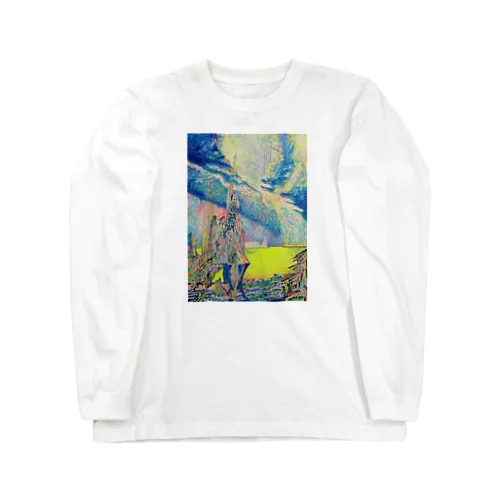 青いくもとイエローと海 Long Sleeve T-Shirt