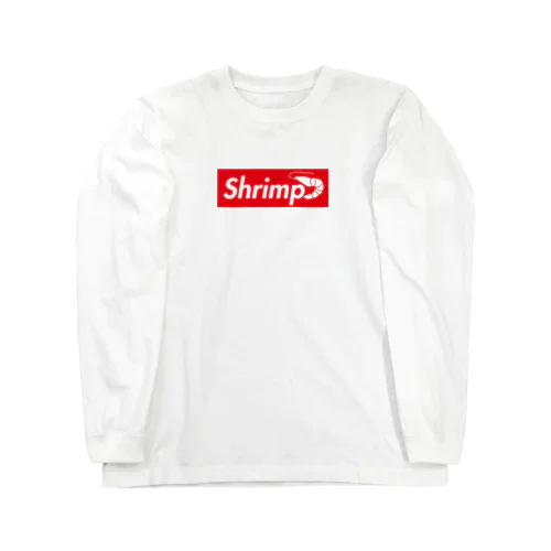 英語でエビはShrimpといいます。 ロングスリーブTシャツ