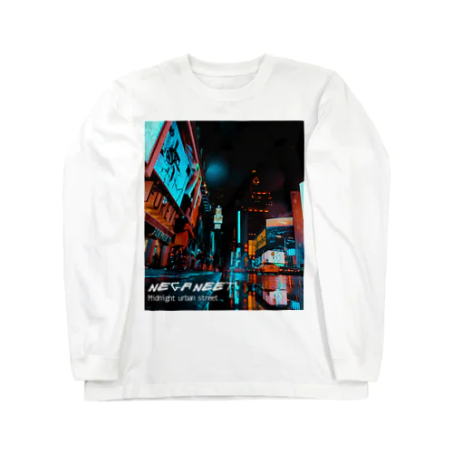 Midnight urban street ロングスリーブTシャツ