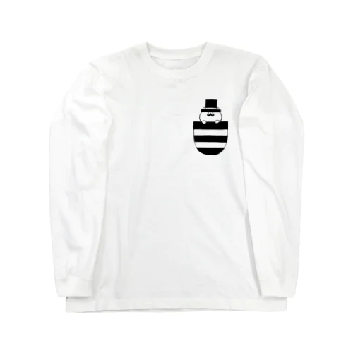 pocket gentleman cat Long Sleeve T-Shirt