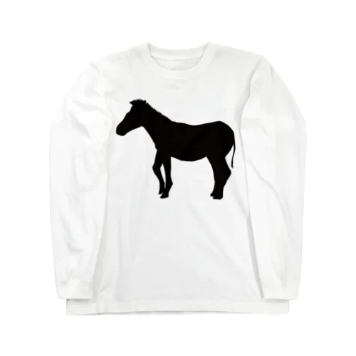 シマウマ_BLACK Long Sleeve T-Shirt