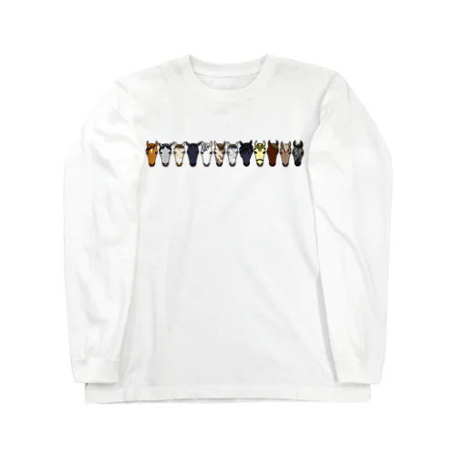 【うまかお】Favorite Horses_1 Long Sleeve T-Shirt