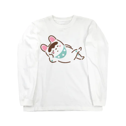 ごろ寝いぬはりこ Long Sleeve T-Shirt