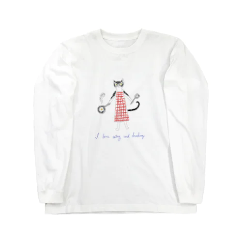 クッキングキャット Long Sleeve T-Shirt