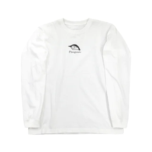 ブランドロゴ風ペンギン＠ヒゲ Long Sleeve T-Shirt