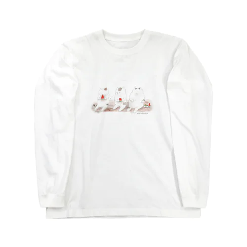 ねこ スイカ 夏休み を楽しもう！ Long Sleeve T-Shirt