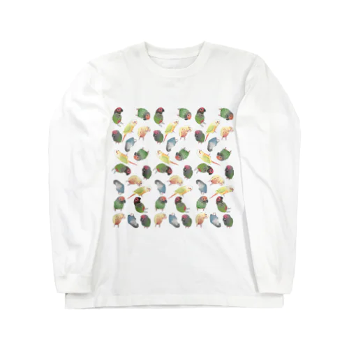 たっぷりウロコインコちゃん【まめるりはことり】 Long Sleeve T-Shirt