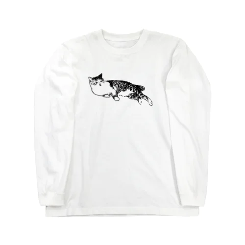 のびるねこ ロングスリーブTシャツ