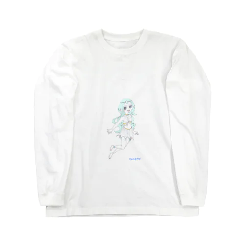 アクアマリンの擬人化 ロングスリーブTシャツ