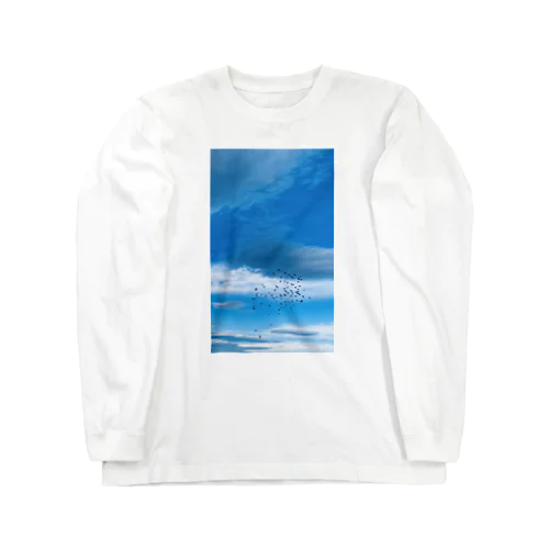 出会いの空と鳥の群れ Long Sleeve T-Shirt