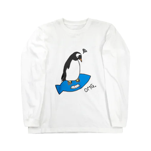 体重を気にするペンギン Long Sleeve T-Shirt