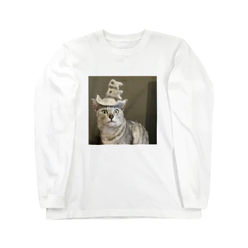 鯉のぼり猫　抜け毛チャレンジ Long Sleeve T-Shirt