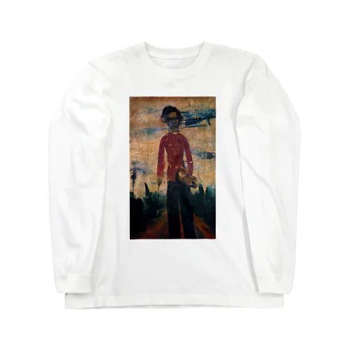 佐伯祐三　立てる自画像 Long Sleeve T-Shirt