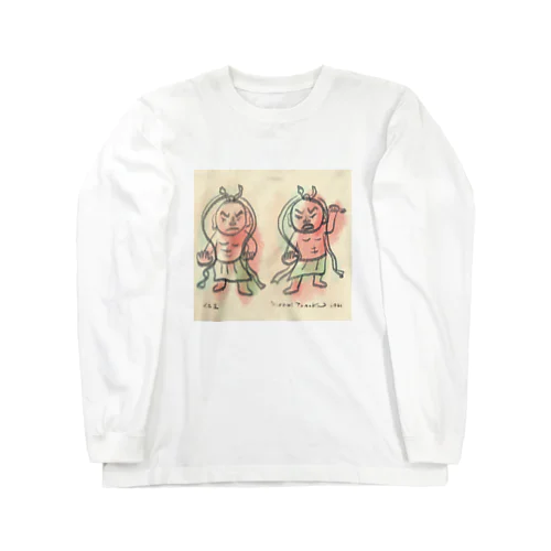 ゆる仏画「仁王」 Long Sleeve T-Shirt