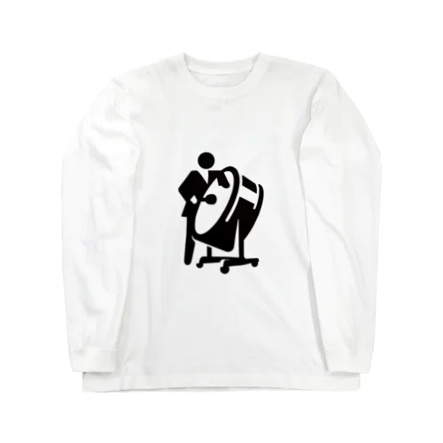 バスドラム演奏ピクトさん Long Sleeve T-Shirt