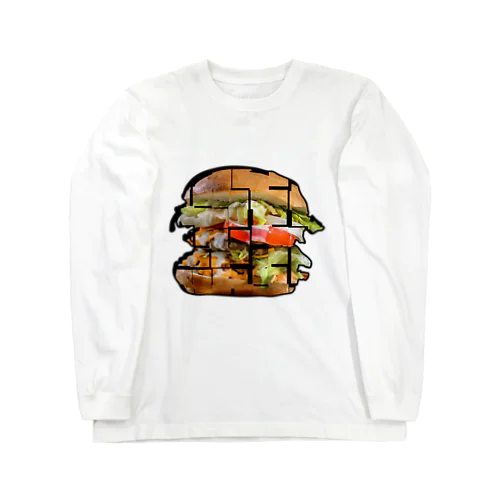 ハンバーガー３ ロングスリーブTシャツ