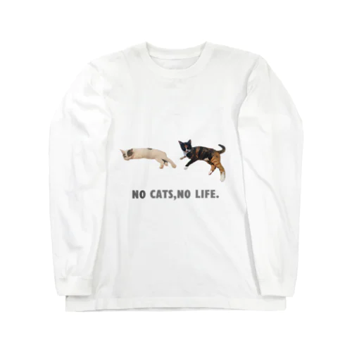 NO CATS,NO LIFE. ロングスリーブTシャツ