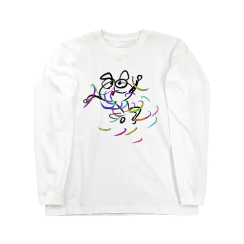 カラフル パグ ダンシング Long Sleeve T-Shirt