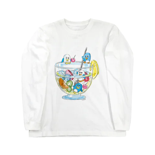 ペンギンとフルーツサワー Long Sleeve T-Shirt