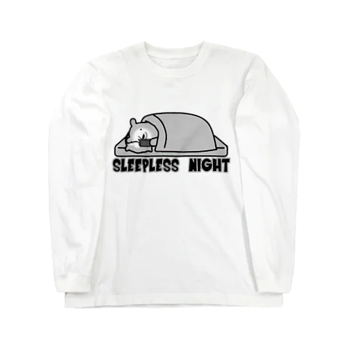 眠れないクマ Long Sleeve T-Shirt