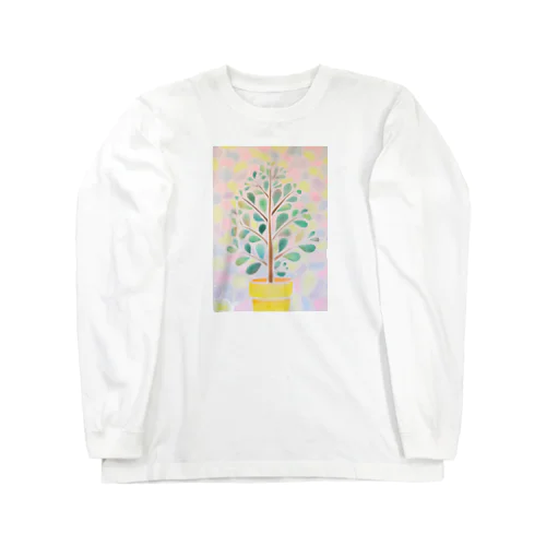 ミズノリエ「鉢植えの木」 Long Sleeve T-Shirt