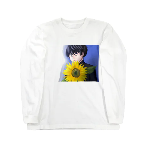 学ラン少年と花「向日葵」 Long Sleeve T-Shirt