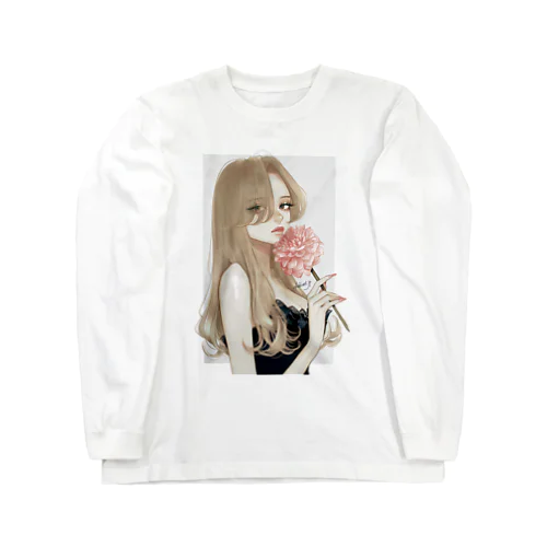 dahlia2 （背景透過） Long Sleeve T-Shirt