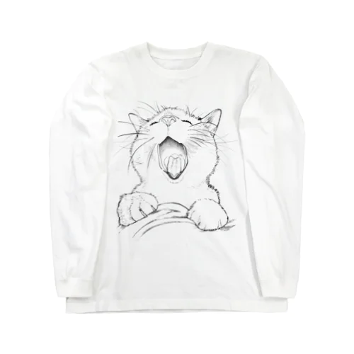あくび猫とふとん Long Sleeve T-Shirt