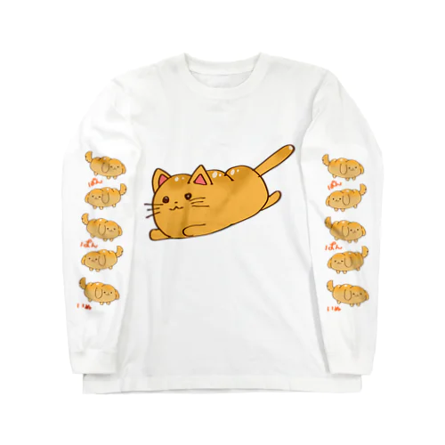 パンみたいないぬねこ ロングスリーブTシャツ