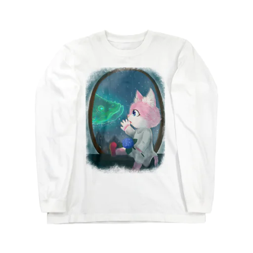 ピラルクとネコ Long Sleeve T-Shirt
