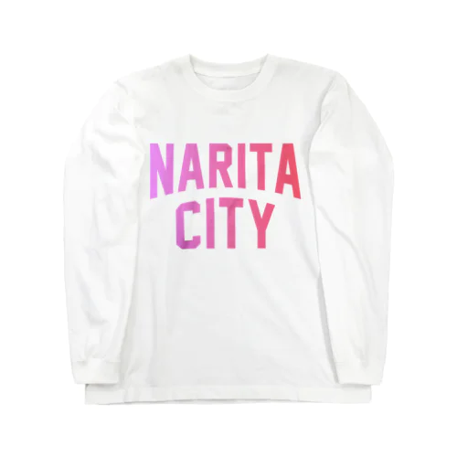 成田市 NARITA CITY ロゴピンク Long Sleeve T-Shirt