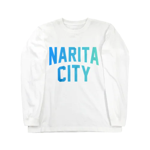 成田市 NARITA CITY ロゴブルー Long Sleeve T-Shirt