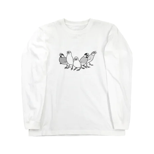 かかって来い！チンピラ文鳥ズ(文字なし) Long Sleeve T-Shirt