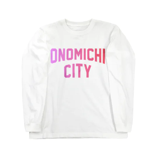 尾道市 ONOMICHI CITY ロゴピンク ロングスリーブTシャツ