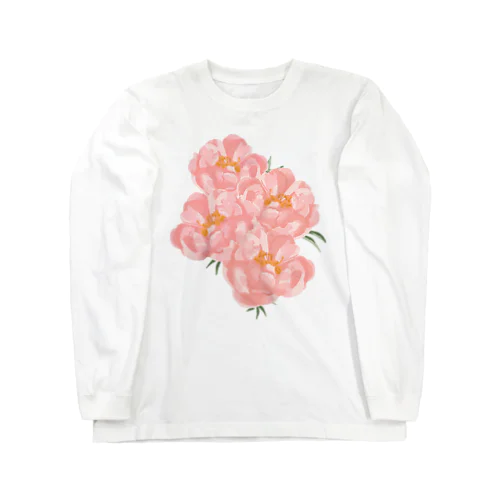 シャクヤクの花束 ロングスリーブTシャツ