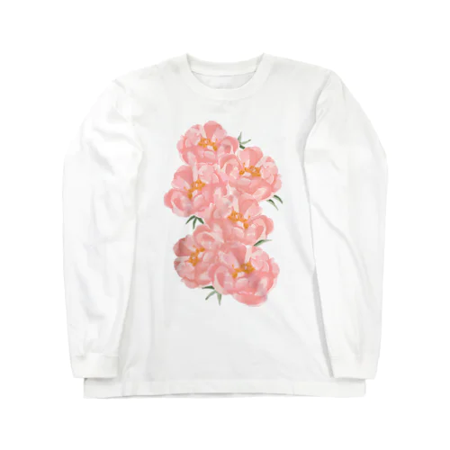 シャクヤクの花束 ロングスリーブTシャツ