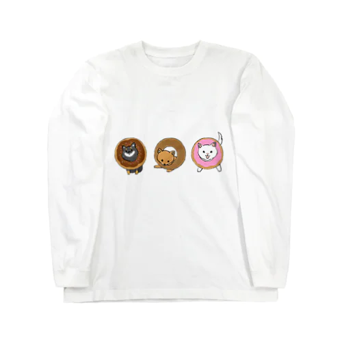 Shiba Donut ロングスリーブTシャツ